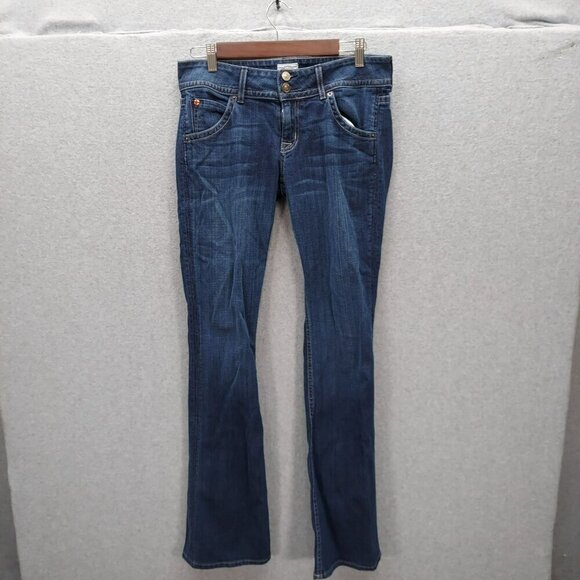 Hudson Union Jack Button Bootcut Jeans Size 29 Act Size in Desc - Picture 1 of 9